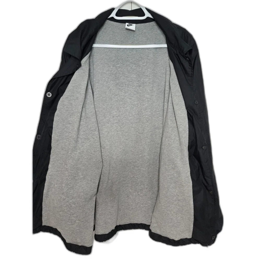 Nike Club Coaches Jacket | Men's Size XL | Black Sportswear Snap Front